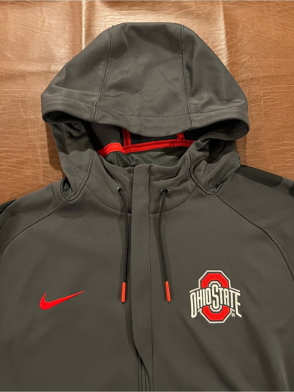 Nike Therma-Fit Elite Ohio State Buckeyes Men’s Full Zip Hoodie - Size XL - Picture 3 of 16